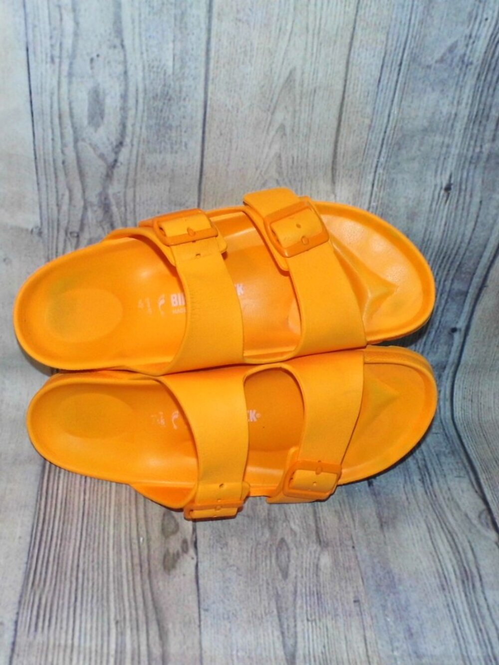 BIRKENSTOCK Arizona EVA Orange Slide Sandals Womens Size 10 (EU 41) - Picture 6 of 9